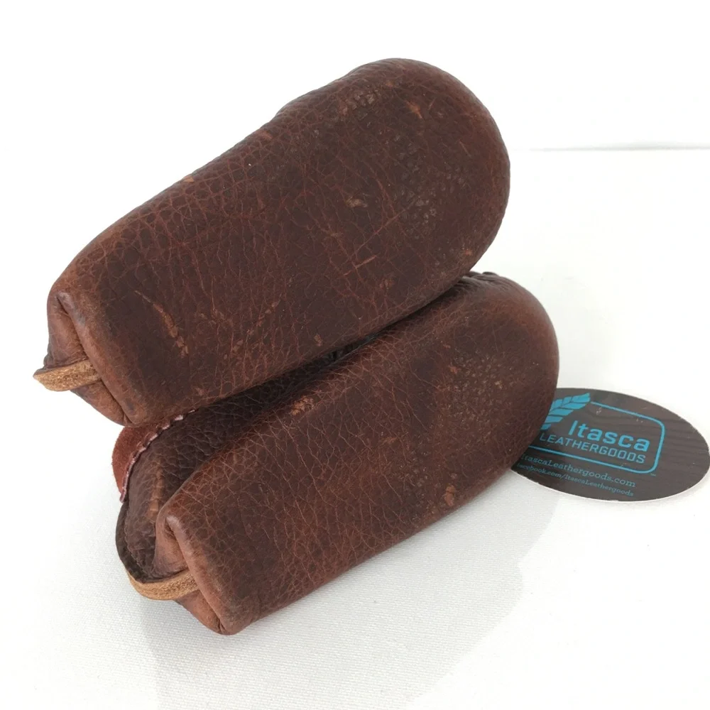 Itasca Leathergood Brown Leather Baby Moccasins NEW Infant Bootie Shoes Size XL